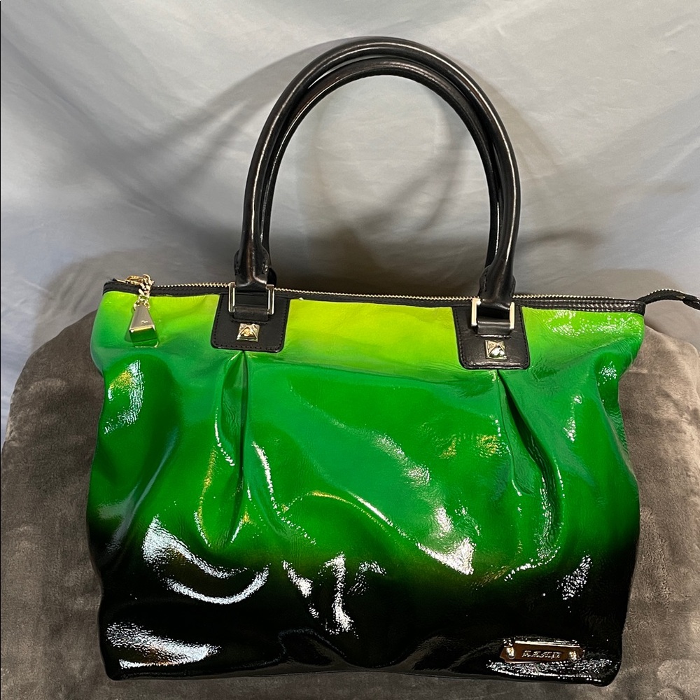 L.A.M.B. Vibrant Green and Black Tote